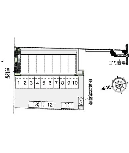 ★手数料０円★豊川市諏訪西町１丁目 月極駐車場